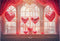 Kate Saint-Valentin Amour Ballons Fenêtre Rouge Toile de fond conçue par Chain Photographie - Kate Backdrop FR