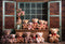 Kate Printemps Ours Fenêtre en bois Seuil Toile de fond conçue par Chain Photographie - Kate Backdrop FR