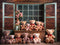 Kate Printemps Ours Fenêtre en bois Seuil Toile de fond conçue par Chain Photographie - Kate Backdrop FR