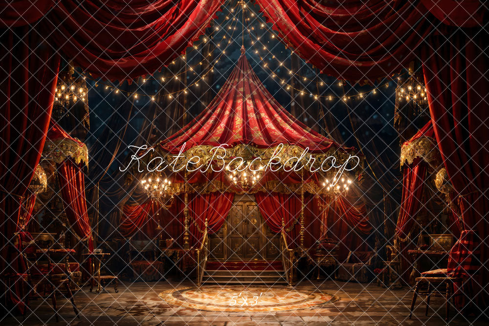 Kate Rouge Rideau Scène Lumière Toile de fond conçue par Chain Photographie - Kate Backdrop FR