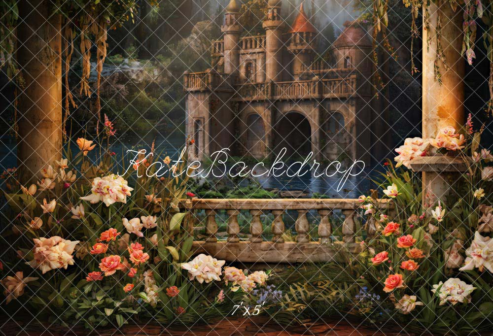Kate Printemps Fleur Château Vintage Toile de fond conçue par Chain Photographie - Kate Backdrop FR