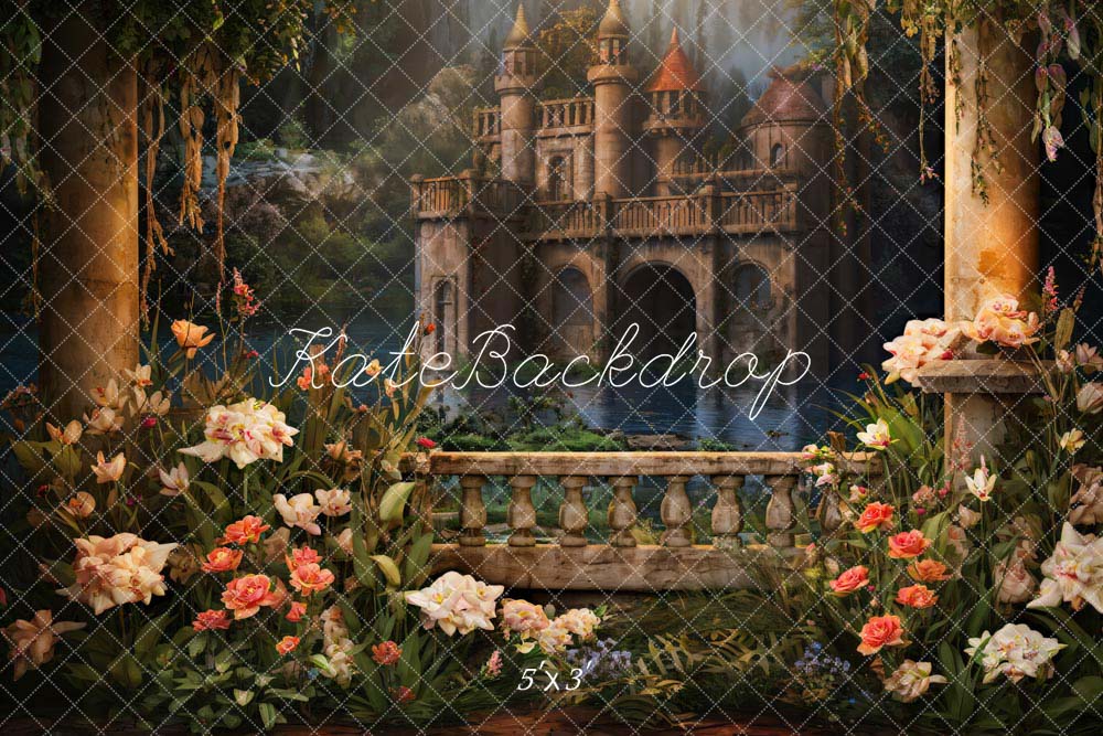 Kate Printemps Fleur Château Vintage Toile de fond conçue par Chain Photographie