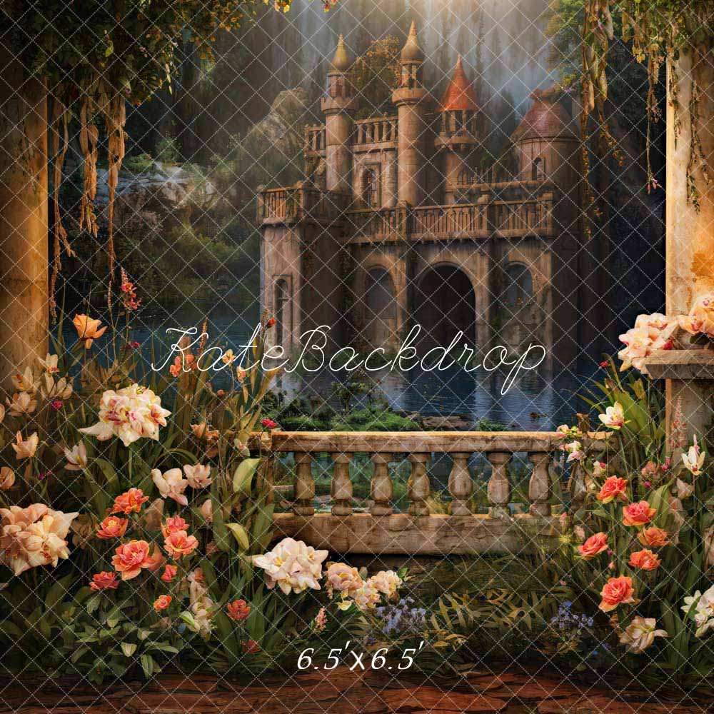 Kate Printemps Fleur Château Vintage Toile de fond conçue par Chain Photographie - Kate Backdrop FR