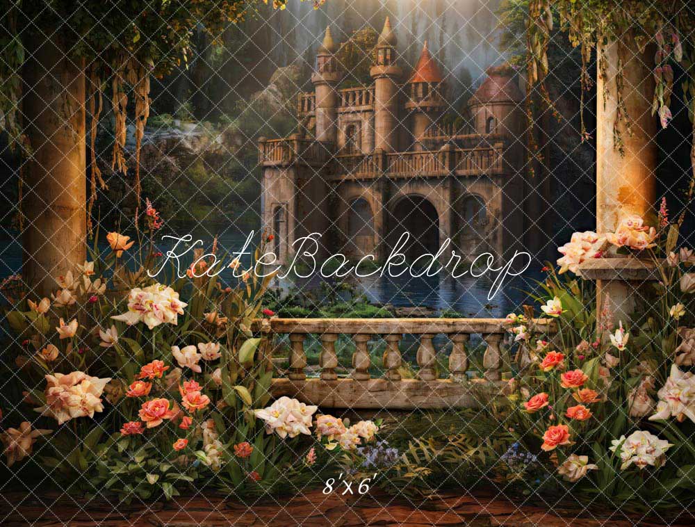 Kate Printemps Fleur Château Vintage Toile de fond conçue par Chain Photographie