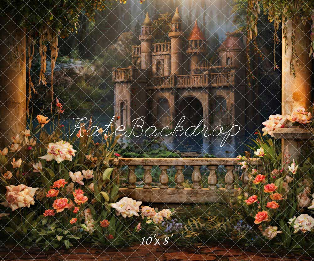 Kate Printemps Fleur Château Vintage Toile de fond conçue par Chain Photographie