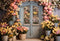 Kate Printemps Fleurs Porte en bois Toile de fond conçue par Chain Photographie - Kate Backdrop FR