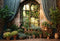 Kate Printemps Plantes Vert Rideau Fenêtre Toile de fond conçue par Chain Photographie - Kate Backdrop FR