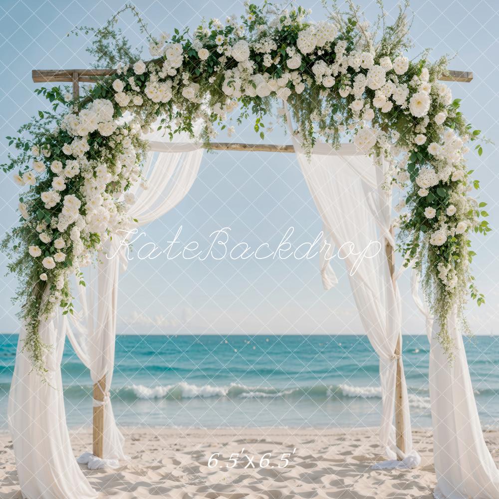 Kate Printemps Fleurs Bord de mer Mariage Toile de fond conçue par Emetselch - Kate Backdrop FR