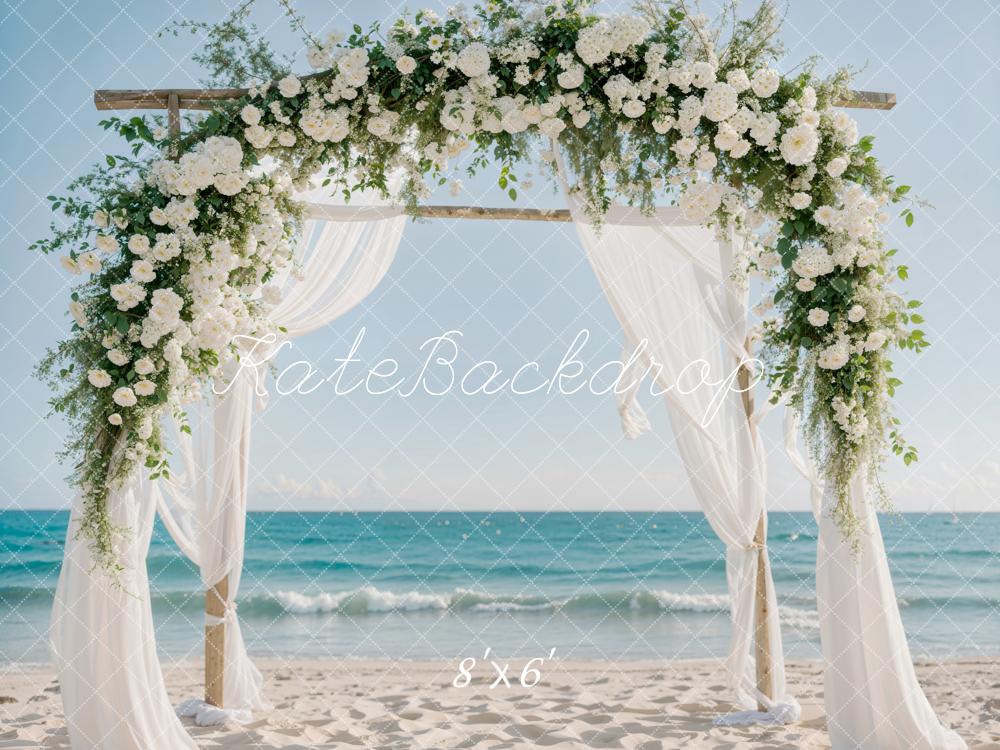 Kate Printemps Fleurs Bord de mer Mariage Toile de fond conçue par Emetselch - Kate Backdrop FR