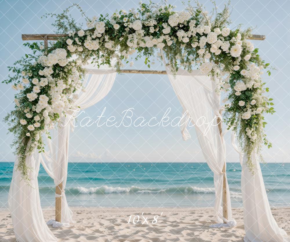 Kate Printemps Fleurs Bord de mer Mariage Toile de fond conçue par Emetselch - Kate Backdrop FR