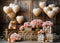 Kate Intérieur Grange Coeurs Lumières Mariage Toile de fond conçue par Mini MakeBelieve - Kate Backdrop FR