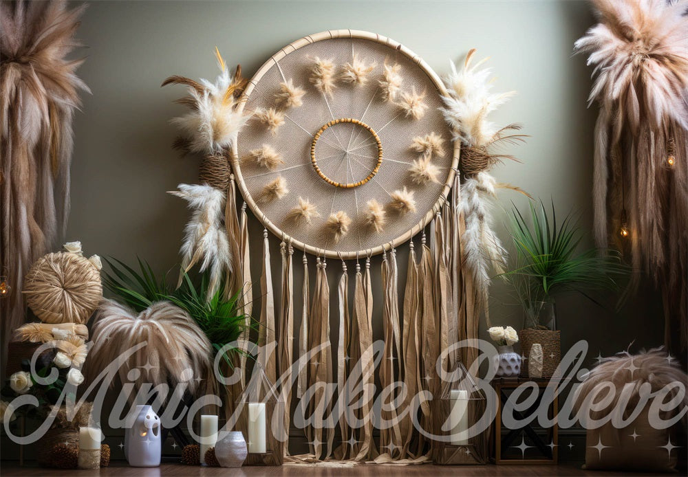 Kate Bohème Macramé Attrape-rêves Toile de fond conçue par Mini MakeBelieve - Kate Backdrop FR