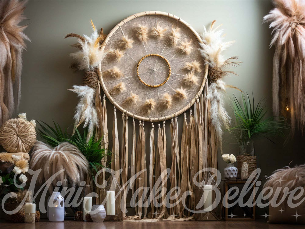 Kate Bohème Macramé Attrape-rêves Toile de fond conçue par Mini MakeBelieve - Kate Backdrop FR