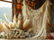 Kate Macramé Bohème Grange Fleurs Toile de fond conçue par Mini MakeBelieve - Kate Backdrop FR