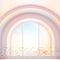 Kate Printemps Pâques Pastel Arc-en-ciel Fenêtre Toile de fond conçue par Mini MakeBelieve - Kate Backdrop FR