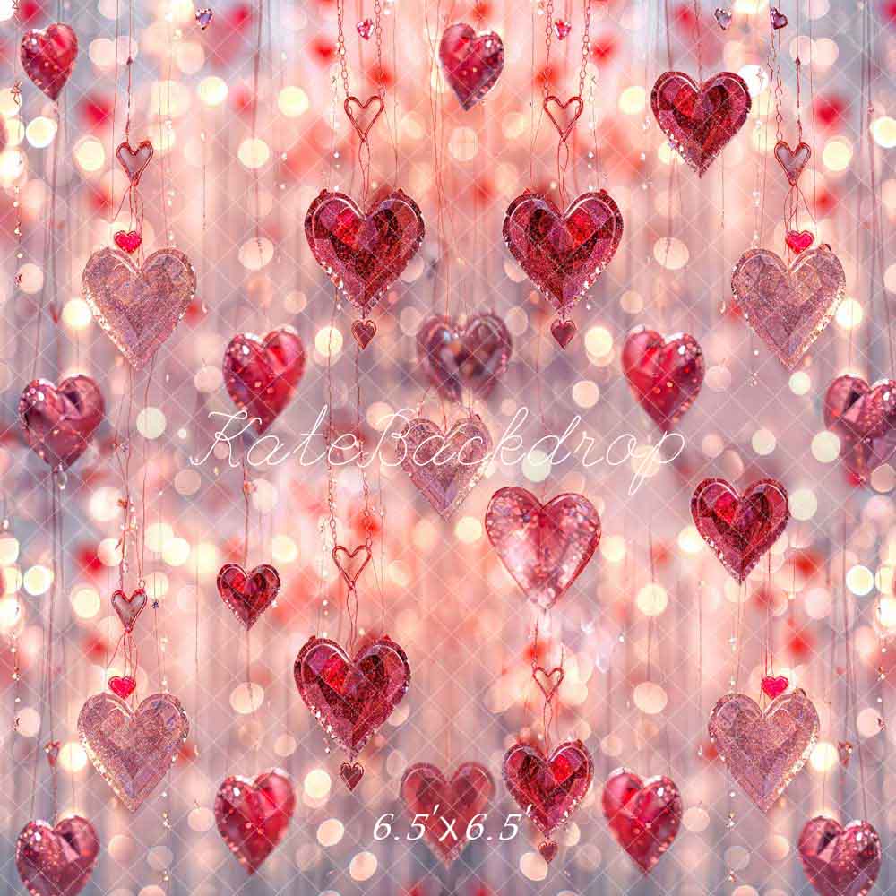 Kate Saint Valentin Rose Cœur Cristal Toile de fond conçue par Chain Photographie - Kate Backdrop FR