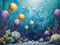 Kate Coquille Ballon Monde Sous-marin Bleu Toile de fond conçue par Chain Photographie - Kate Backdrop FR