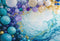 Kate Animé Ballons colorés Bleu Anniversaire Toile de fond conçue par Chain Photographie - Kate Backdrop FR
