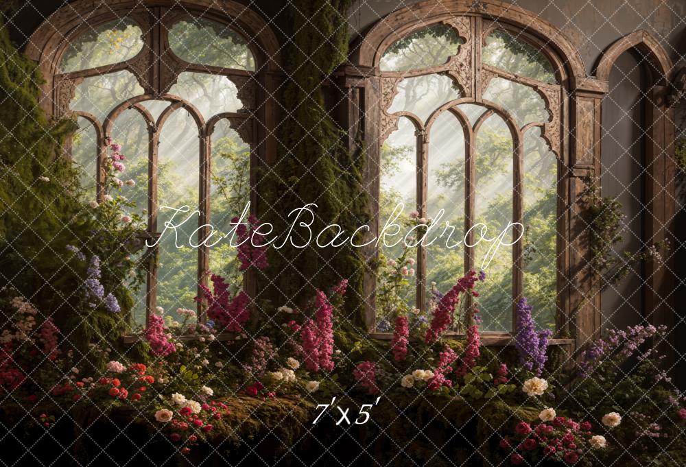 Kate Printemps Fleurs Fenêtre en arc Toile de fond conçue par Emetselch - Kate Backdrop FR