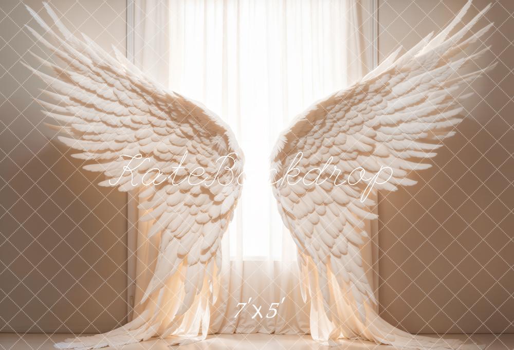 Kate Blanc Aile d'ange Rideaux Toile de fond conçue par Chain Photographie