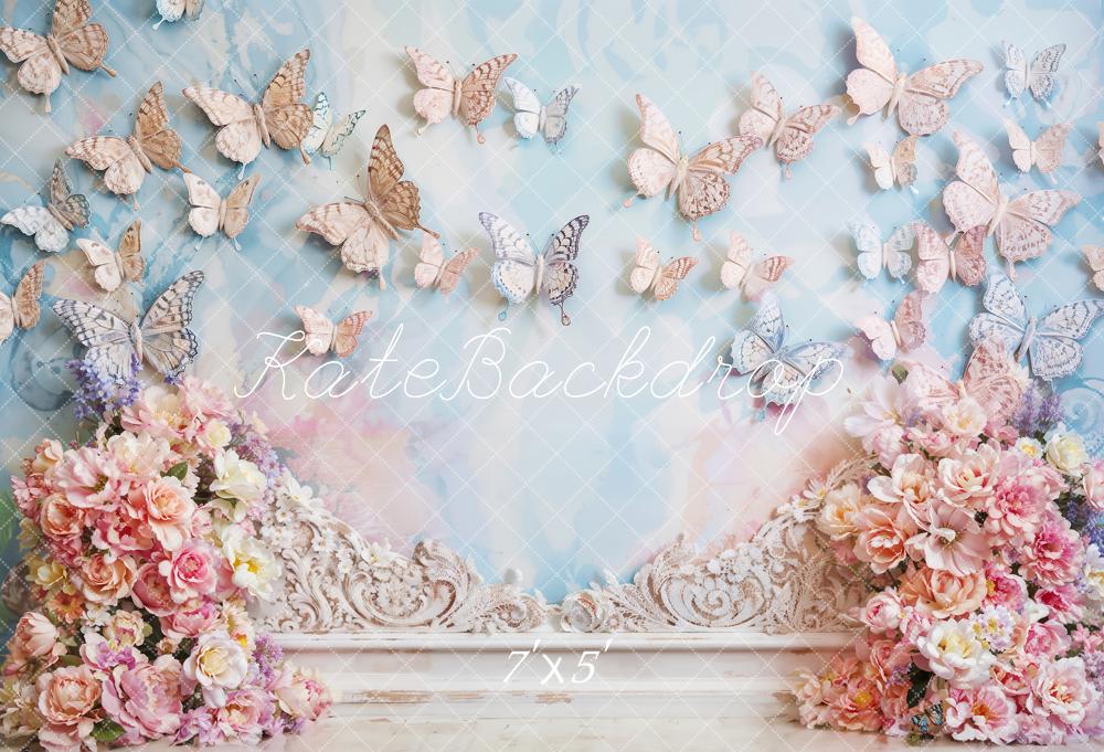 Kate Artistique Fleur Papillon Mur Toile de fond conçue par Emetselch - Kate Backdrop FR