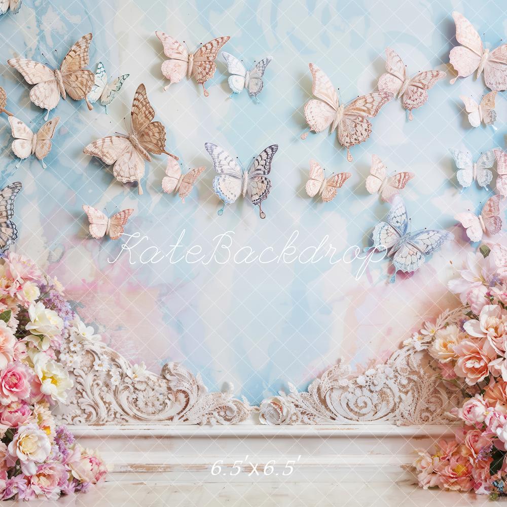 Kate Artistique Fleur Papillon Mur Toile de fond conçue par Emetselch - Kate Backdrop FR