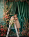 Kate Printemps Fleurs Vert Rideau Mur Toile de fond conçue par Emetselch - Kate Backdrop FR