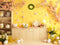 Kate Jaune Pâques Cuisine Armoire Toile de fond conçue par Patty Robert - Kate Backdrop FR
