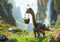 Kate Dinosaure Diplodocus Pâques Toile de fond conçue par Mini MakeBelieve - Kate Backdrop FR
