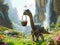 Kate Dinosaure Diplodocus Pâques Toile de fond conçue par Mini MakeBelieve - Kate Backdrop FR