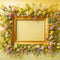 Kate Printemps Cadre Floral Pastel Jaune Toile de fond conçue par Mini MakeBelieve - Kate Backdrop FR