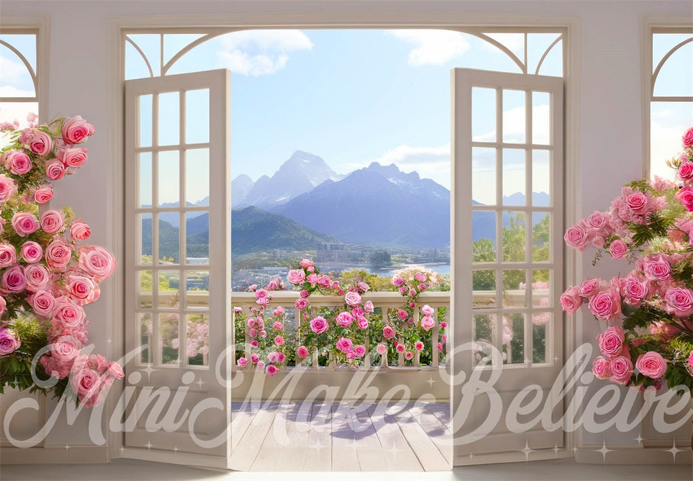Kate Printemps Intérieur Porte française Toile de fond conçue par Mini MakeBelieve - Kate Backdrop FR