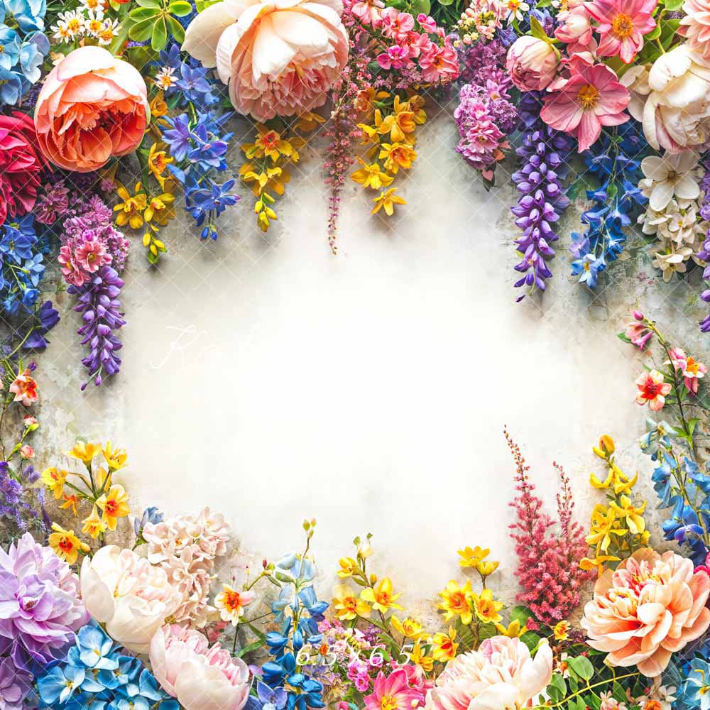Kate Printemps Art Fleurs colorées Toile de fond conçue par Chain Photographie - Kate Backdrop FR