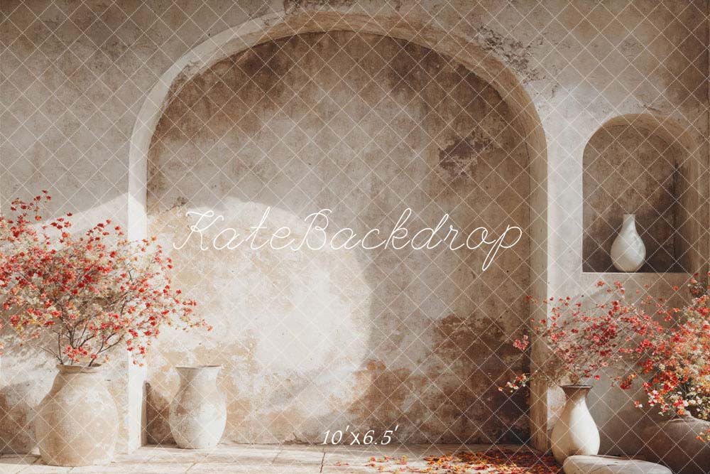 Kate Printemps Style moderne Pot de fleur Mur en arc Toile de fond conçue par Emetselch