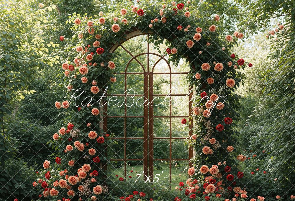 Kate Printemps Fleurs Plantes vertes Porte Toile de fond conçue par Emetselch - Kate Backdrop FR