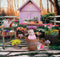 Kate Printemps Serre Tulipes Fleurs Toile de fond conçue par Patty Roberts