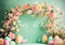 Kate Vert Pâques Fleurs Œufs Toile de fond conçue par Patty Robert - Kate Backdrop FR