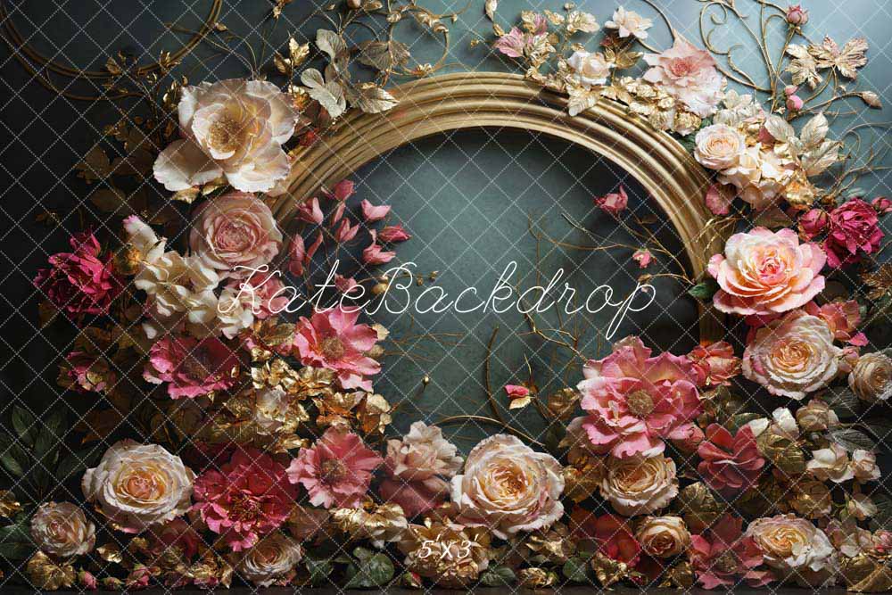 Kate Beaux-Arts Fleurs Rose Rétro Toile de fond conçue par Emetselch - Kate Backdrop FR