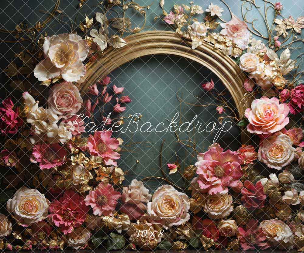 Kate Beaux-Arts Fleurs Rose Rétro Toile de fond conçue par Emetselch - Kate Backdrop FR