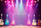 Kate Musique Guitare Lumière Scène Toile de fond conçue par Kate Image - Kate Backdrop FR