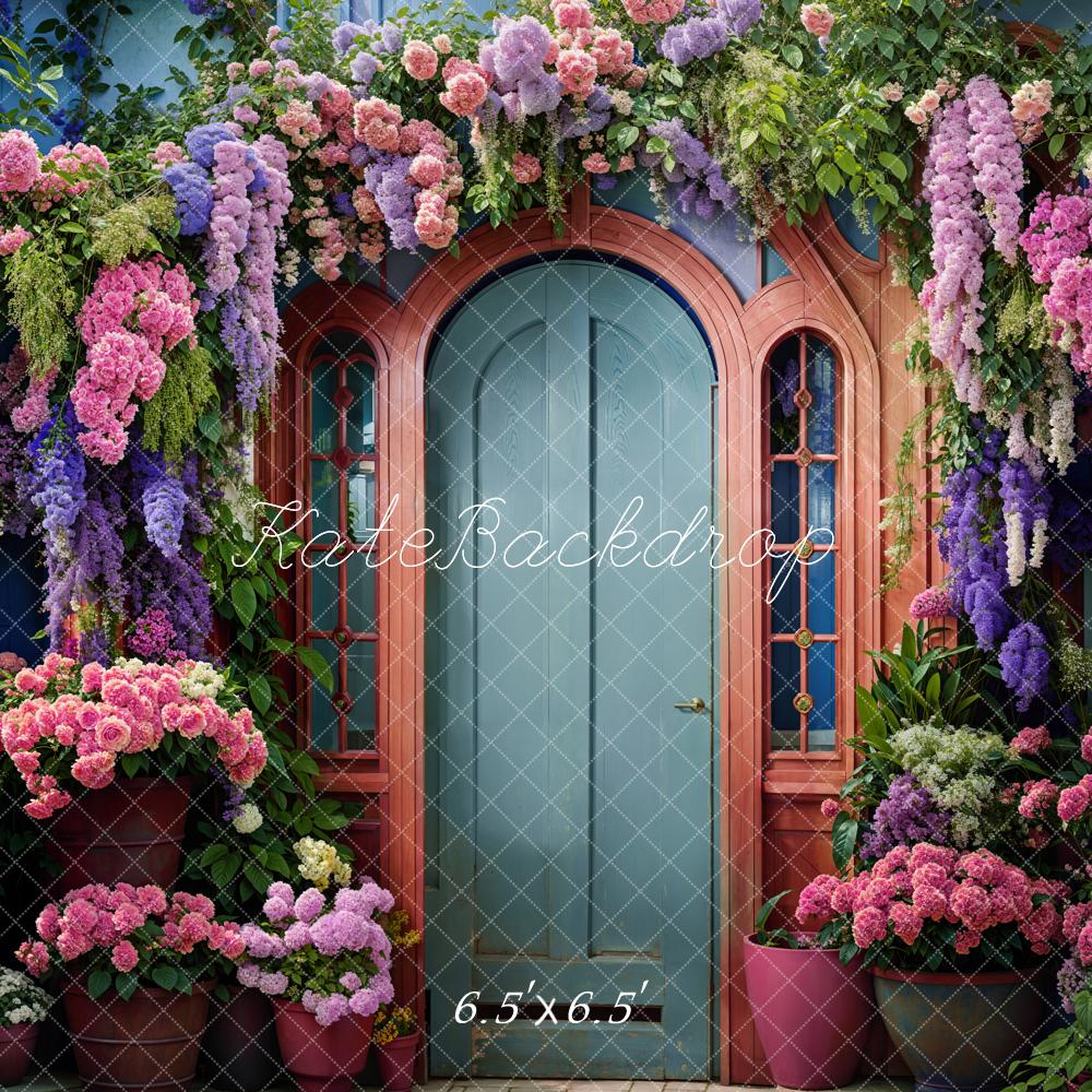 Kate Printemps Fleurs Vert Porte d'entrée Toile de fond conçue par Emetselch - Kate Backdrop FR