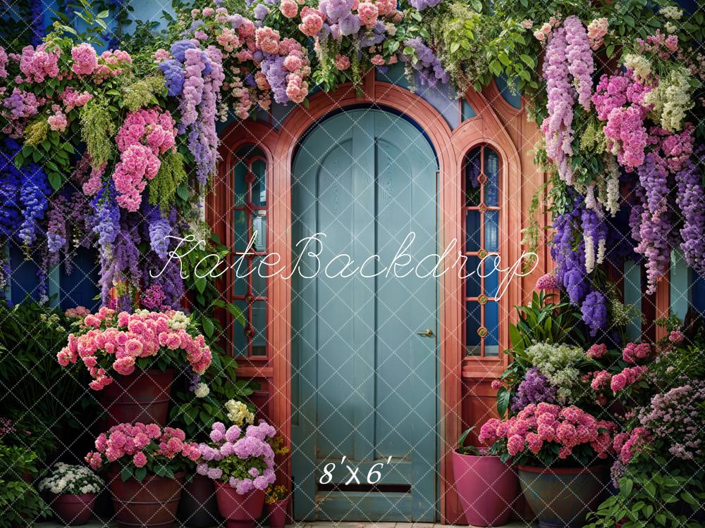 Kate Printemps Fleurs Vert Porte d'entrée Toile de fond conçue par Emetselch - Kate Backdrop FR