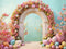 Kate Pâques Œuf Arche de fleurs Rose Toile de fond conçue par Chain Photographie - Kate Backdrop FR