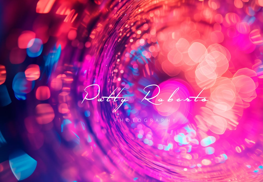 Kate Violet Disco Lumières Bokeh Toile de fond conçue par Patty Robert - Kate Backdrop FR