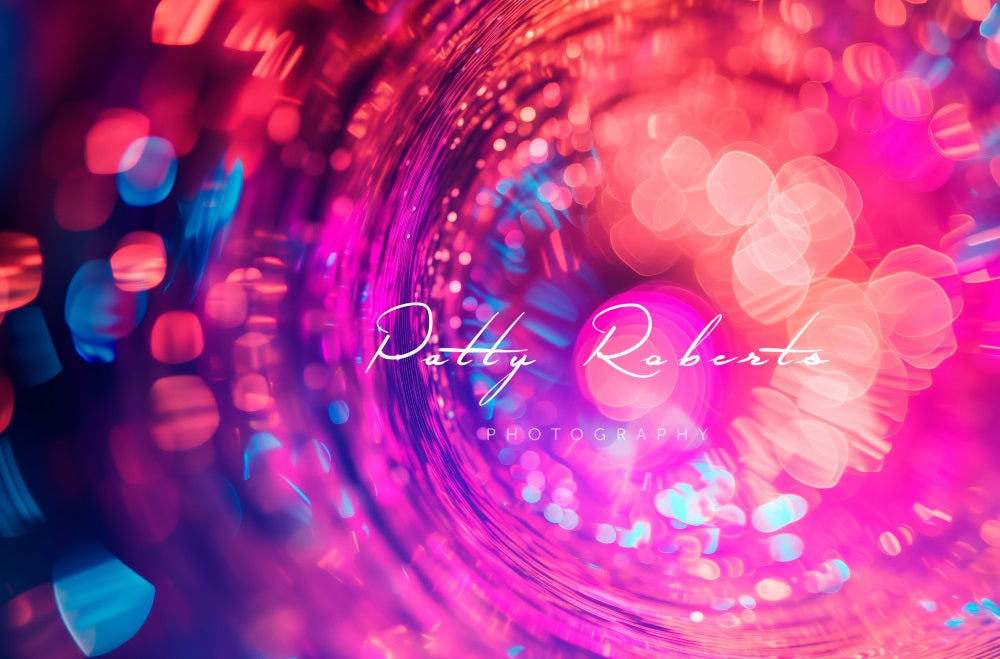 Kate Violet Disco Lumières Bokeh Toile de fond conçue par Patty Robert - Kate Backdrop FR