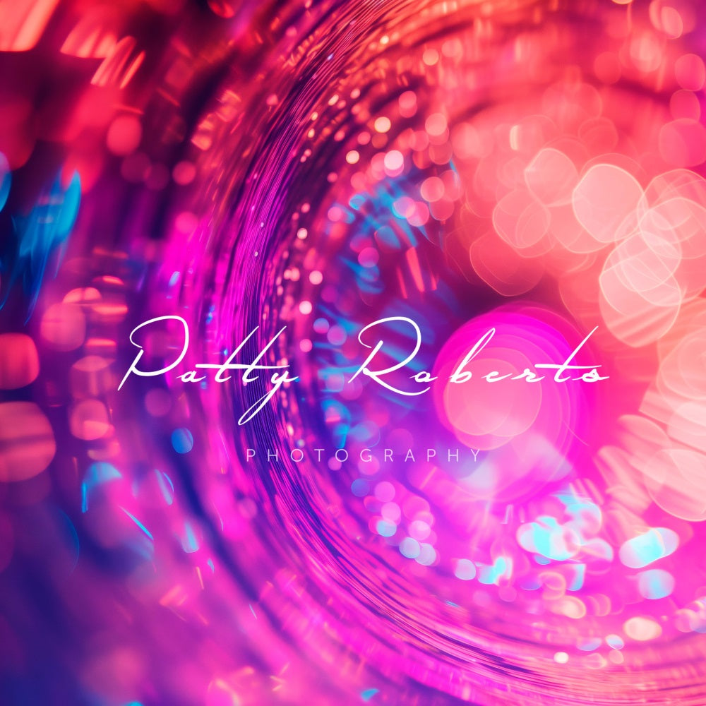 Kate Violet Disco Lumières Bokeh Toile de fond conçue par Patty Robert - Kate Backdrop FR