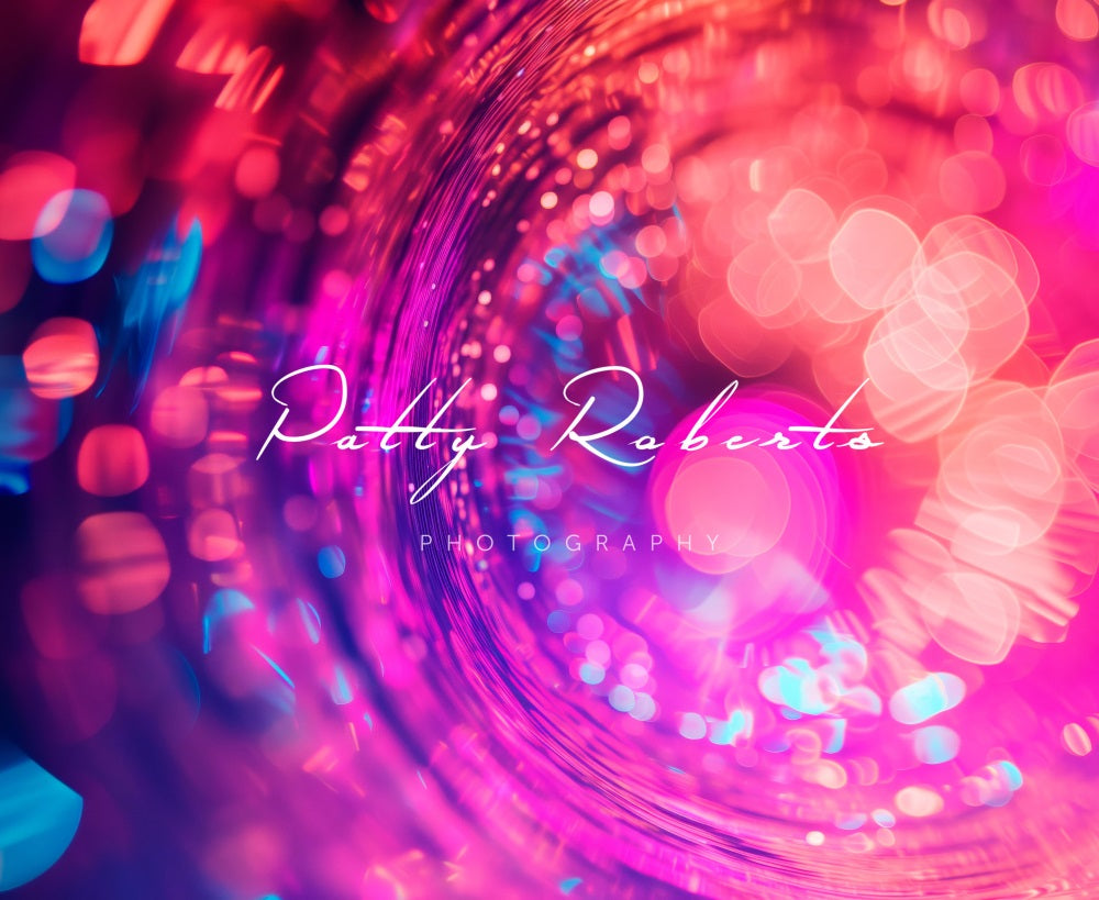 Kate Violet Disco Lumières Bokeh Toile de fond conçue par Patty Robert - Kate Backdrop FR