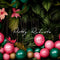 Kate Tropical Ballons Fleurs Plantes Toile de fond conçue par Patty Robert - Kate Backdrop FR