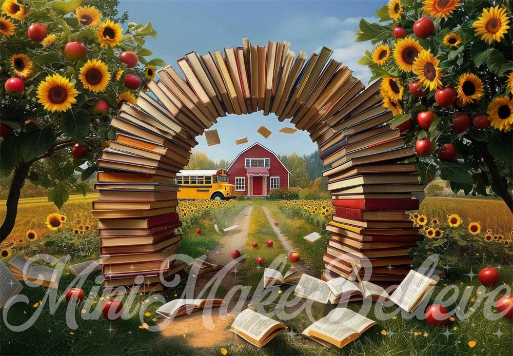 Kate Extérieur Arche de livre Tournesol Toile de fond conçue par Mini MakeBelieve - Kate Backdrop FR