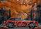 Kate Extérieur Automne Voiture Érable rouge Toile de fond conçue par Mini MakeBelieve - Kate Backdrop FR